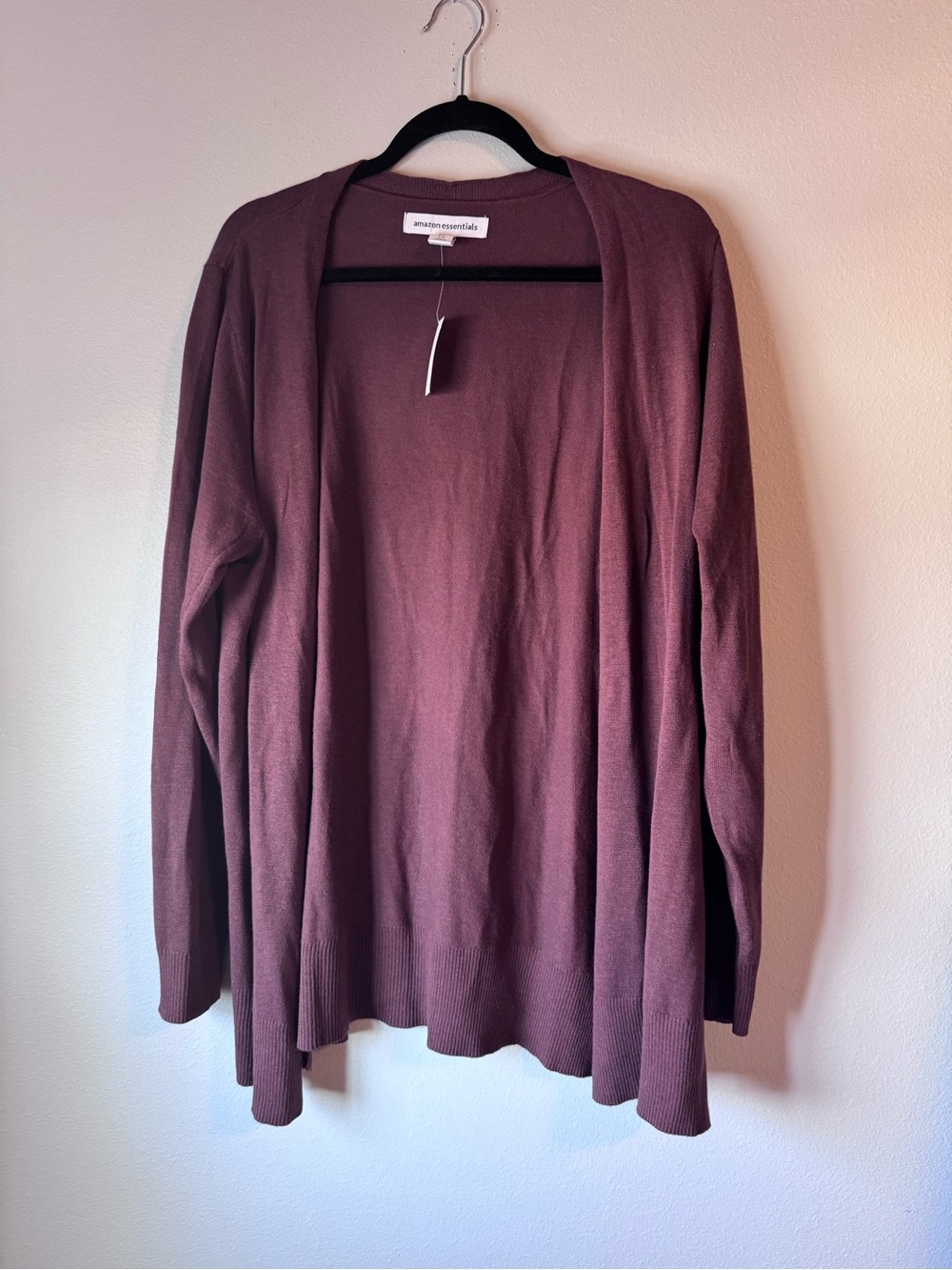 Amazon Essentials Women's Open-Front Long Cardigan - Chestnut Brown
